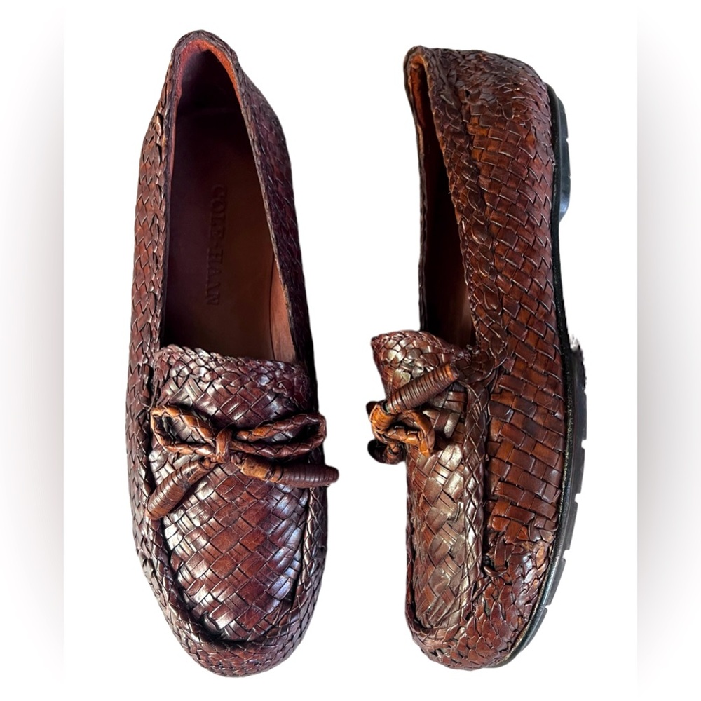 Cole Haan Brown Woven Loafers